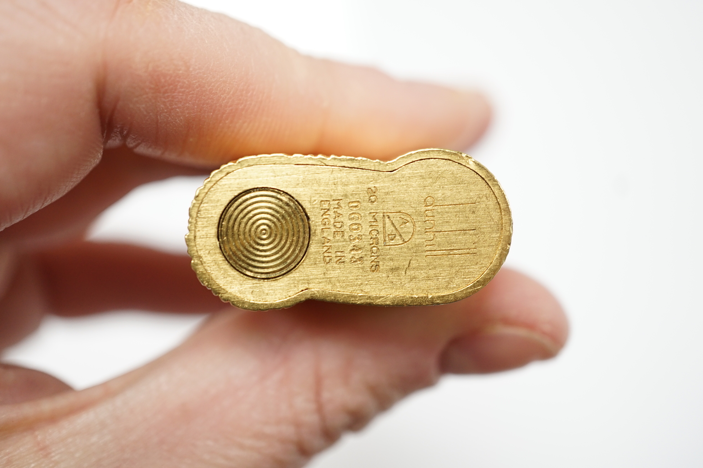 A boxed Dunhill gold plated S-type cigarette lighter